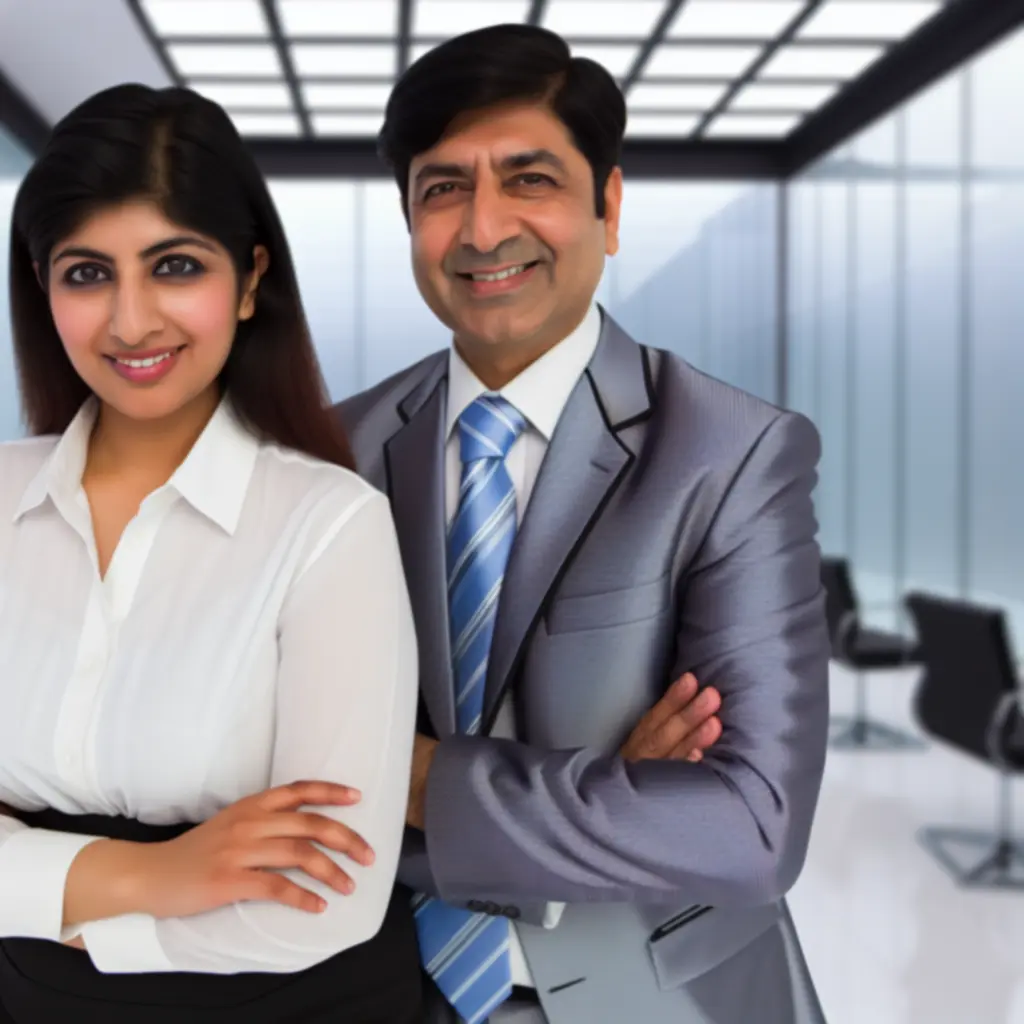 Group portrait of professional accountants