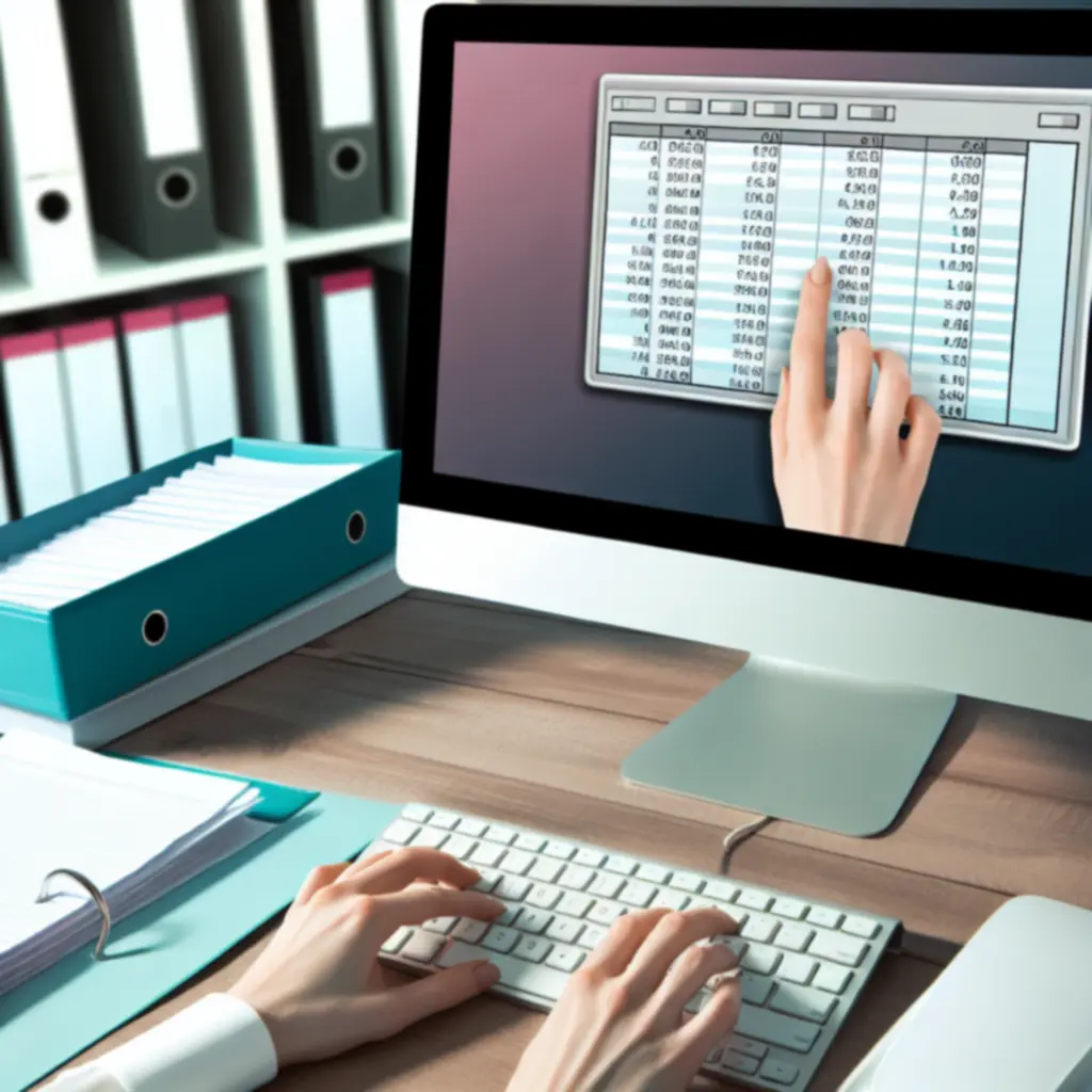 Desk workspace showing organised financial transaction recording